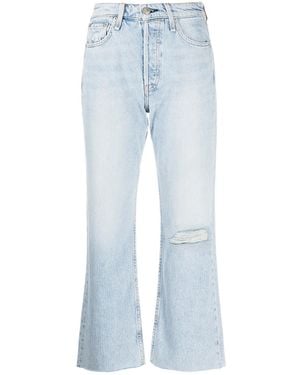Rag & Bone Maya High-Rise Cropped Flared Jeans - Blue