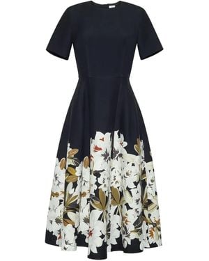 Adam Lippes Evangeline printed dress - Blau