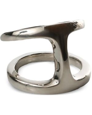 Hoorsenbuhs Polished-Finish Double Ring - White