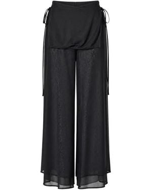 Eckhaus Latta Hose Im Layering-Look - Schwarz