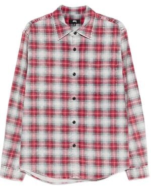 Stussy Camisa Dax A Cuadros - Rojo
