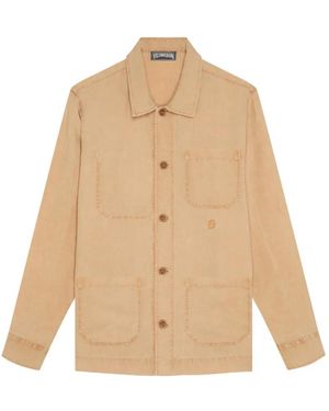Vilebrequin Hemdjacke Mit Aufgesetzter Tasche - Natur