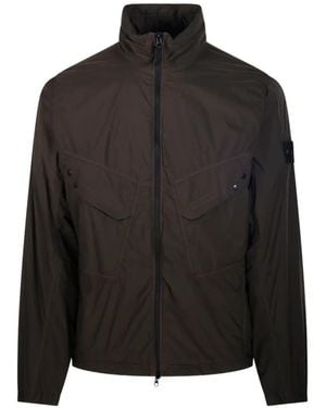 Stone Island Compass-Badge Hooded Jacket - Black