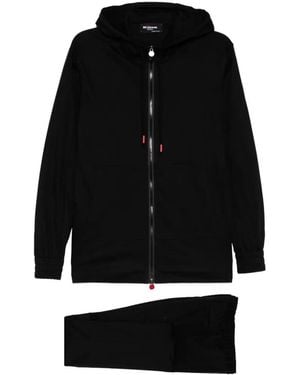 Kiton Zip-Up Hooded Track Set - Black