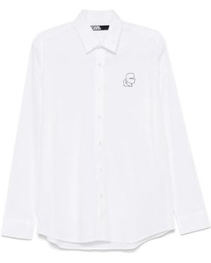 KARL LAGERFELD Ikonik Karl Shirt - White