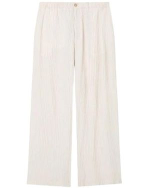 Emporio Armani Elasticated-Waistband Trousers - White