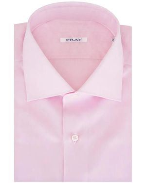 Fray Riva Spread-Collar Cotton Shirt - Pink