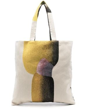 Homme Plissé Issey Miyake Sac Cabas Rb Stylo-Bille Gobelin - Jaune