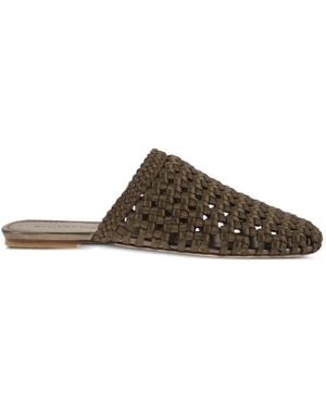 Stuart Weitzman Marina Geweven Muiltjes - Bruin