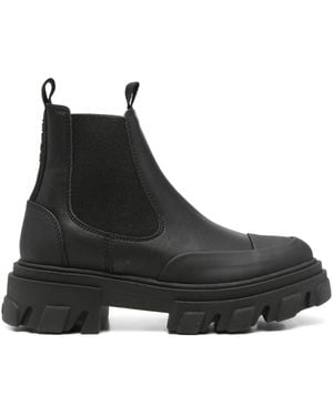Ganni Chuncky-Sole Chelsea Boots - Black