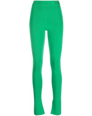 Patrizia Pepe Logo-Waistband Mid-Rise Trousers - Green