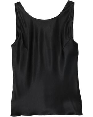 Styland V-Back Sleeveless Top - Black