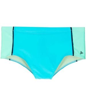 Amir Slama Paspelierte Badeshorts Mit Einsätzen - Blau