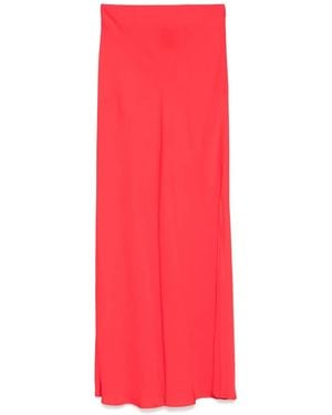 Twinset Logo-Plaque Maxi Skirt - Red