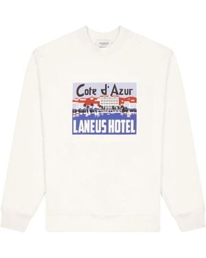 Laneus Graphic-Print Sweatshirt - White