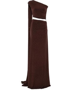 Nissa Abendkleid mit Strassverzierung - Braun