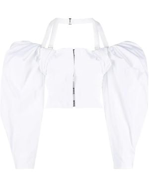 Jacquemus Le Haut Taffetas Blouse - White