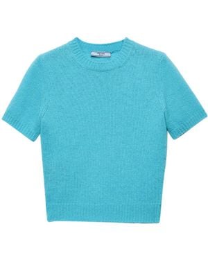 Prada Maglione A Maniche Corte - Blu