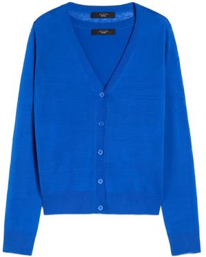 Weekend by Maxmara V-Neck Cardigan - Blue