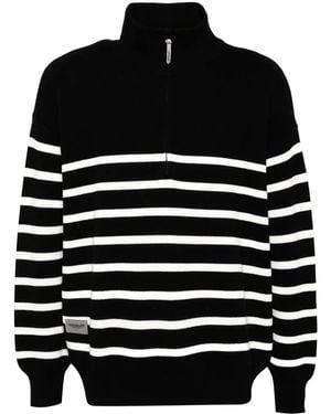 Chocoolate Pull Zippé À Rayures - Noir