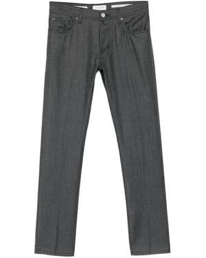 Jacob Cohen Virgin Wool Straight-Leg Trousers - Grey
