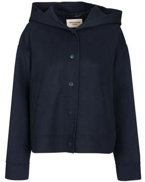 Weekend by Maxmara Hooded Double-Wool Jacket - Blue