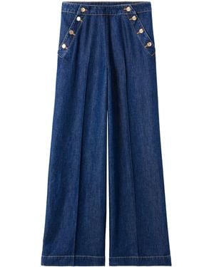 Claudie Pierlot Jeans mit weitem Bein - Blau