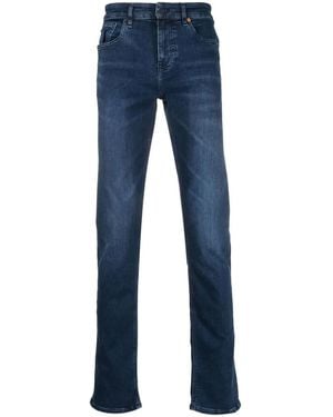BOSS Mid-Wash Logo-Patch Jeans - Blue