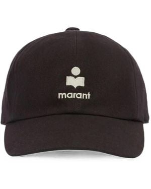 Isabel Marant Tomas Logo-Embroidered Baseball Cap - Black