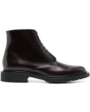 Saint Laurent Leather Ankle Boots - Black