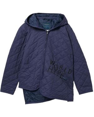 Comme des Garçons Hooded Quilted Jacket - Blue