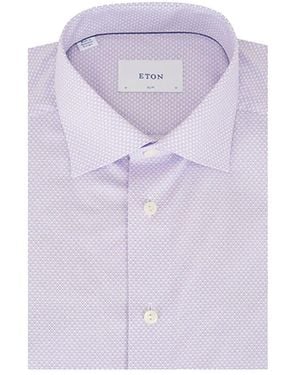 Eton Patterned Shirt - Purple