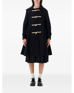 Comme des Garçons Toggle-Fastening Hooded Coat - Black