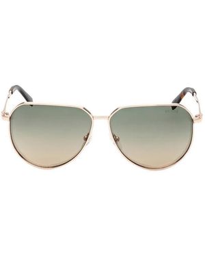 GUESS EYEWEAR Mirror-Lens Pilot-Frame Sunglasses - Metallic