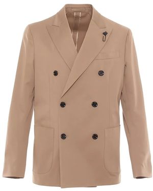 Lardini Double-Breasted Blazer - Natural