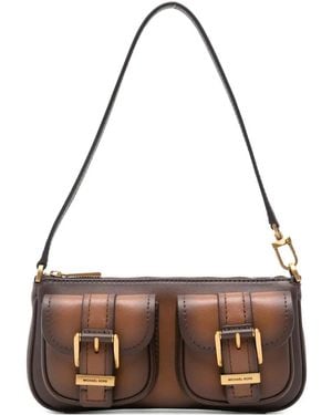 Michael Kors Buckle-Detail Pocket Shoulder Bag - Brown