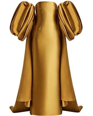 Solace London Abito Lungo Lea - Giallo