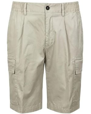 Devore Pleated Cargo Shorts - Gray