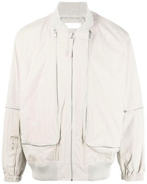 Helmut Lang Zipped-Up Bomber Jacket - Natural