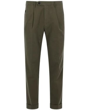 Incotex Pleated-Detail Trousers - Green