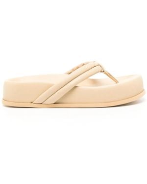 Gia Borghini Frederique 40Mm Leather Sandals - Natural