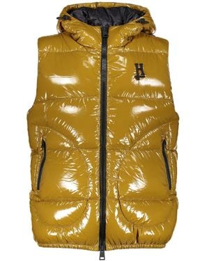 Herno Gilet À Fini Brillant - Jaune