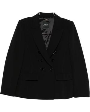 Marc Cain Double-Breasted Suit Jacket - Black