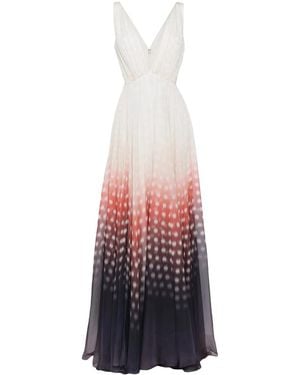 Saiid Kobeisy Polka Dot-Print Full-Skirt Dress - White