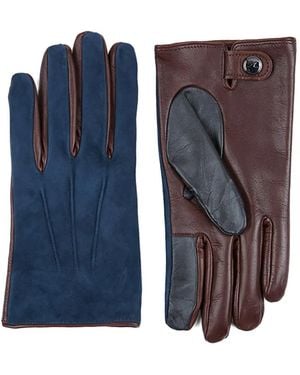 Paul & Shark Colour-Block Gloves - Blue