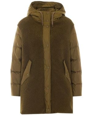Herno Parka Acolchada Con Detalle De Pelo De Borrego - Neutro