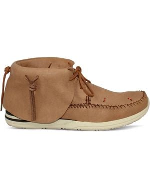Visvim Fbt Beaded Moccasin Boots - Brown