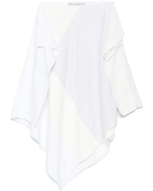JW Anderson Falda Midi Asimétrica - Blanco
