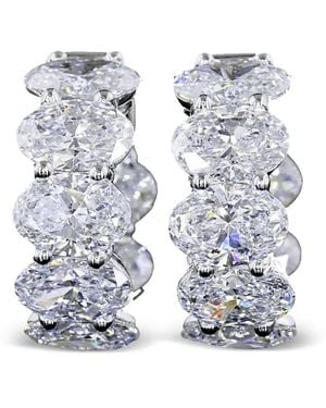 Jewels Aficionado 14Kt Witgouden Huggie Oorbellen