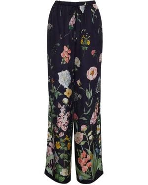 Cara Cara Girona Floral-Print Pants - Blue